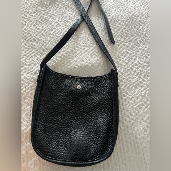 Dark blue leather Hermees like shoulder bag - Picture 2 of 6